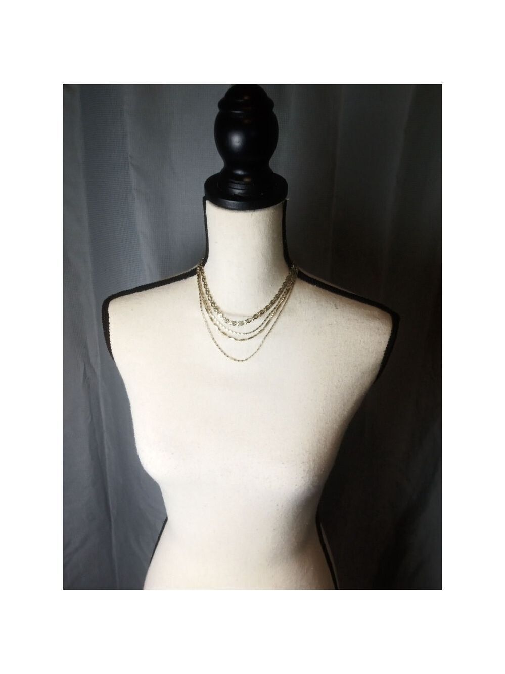 Necklace Gold Colored, 4 Chain